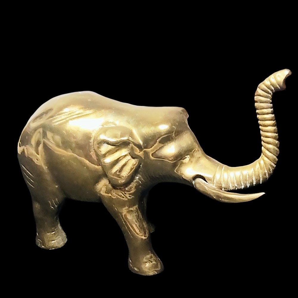 ***SOLD SOLD ****. Gold Elephant Figurine
